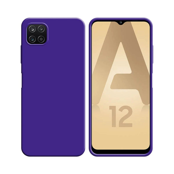 Silikonh¨¹lle kompatibel f¨¹r Samsung Galaxy A12 A125 & M12 M127 Lila