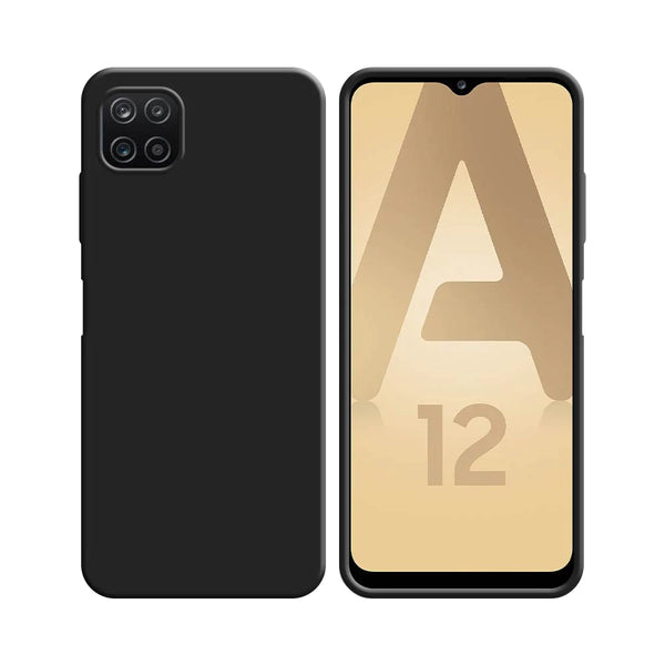 Silikonh¨¹lle kompatibel mit Samsung Galaxy A12 A125 & M12 M127 Schwarz
