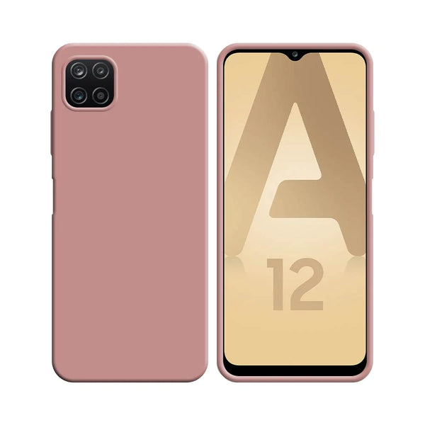 Silikonh¨¹lle kompatibel f¨¹r Samsung Galaxy A12 A125 & M12 M127 Rosa