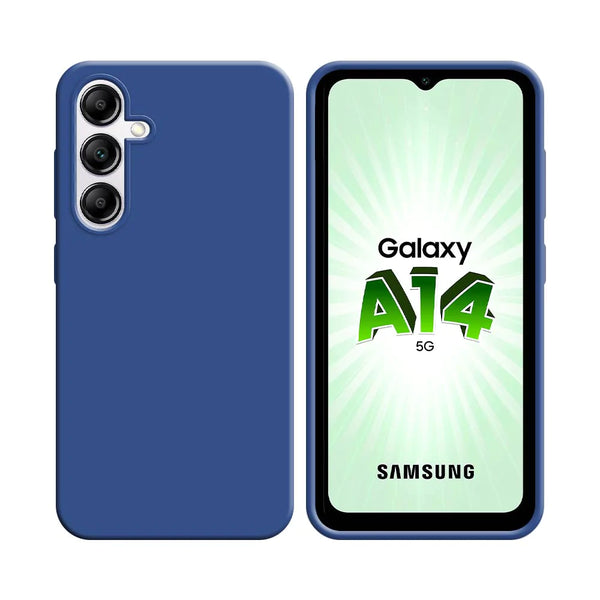 Silikonh¨¹lle kompatibel f¨¹r Samsung Galaxy A14 5G A146P & A14 4G A145, Marineblau