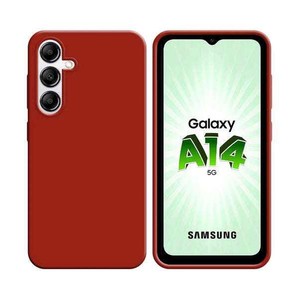 Silikonh¨¹lle kompatibel f¨¹r Samsung Galaxy A14 5G A146P & A14 4G A145 Rot