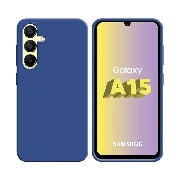 Silikonh¨¹lle kompatibel mit Samsung Galaxy A15 5G A156B, Marineblau