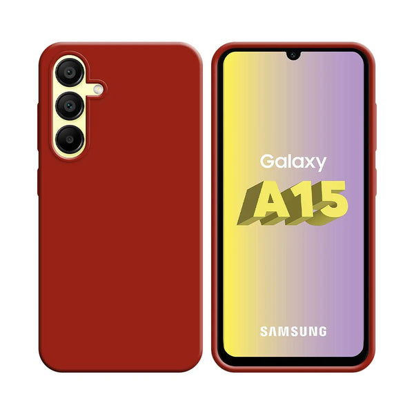 Silikonh¨¹lle kompatibel mit Samsung Galaxy A15 5G A156B Rot