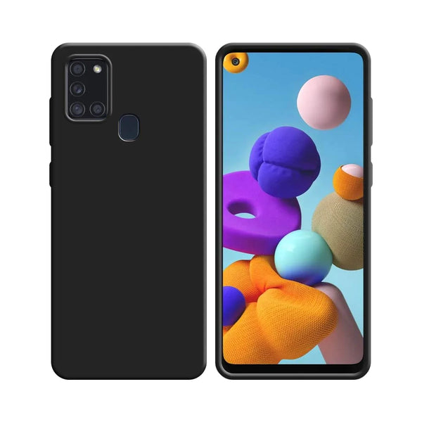 Silikonh¨¹lle kompatibel mit Samsung Galaxy A21S A217F Schwarz