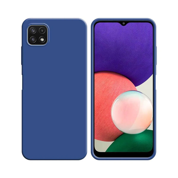 Silikonh¨¹lle kompatibel mit Samsung Galaxy A22 5G A226B, Marineblau