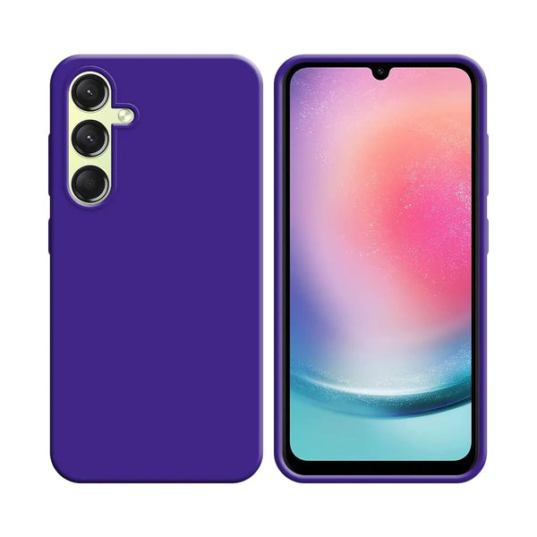Silikonh¨¹lle kompatibel f¨¹r Samsung Galaxy A24 4G A245 Lila