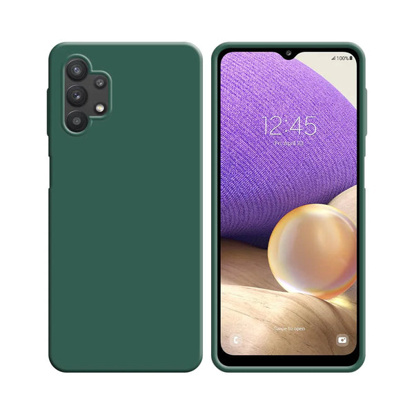 Silikonh¨¹lle kompatibel mit Samsung Galaxy A32 5G A326 Dunkelgr¨¹n