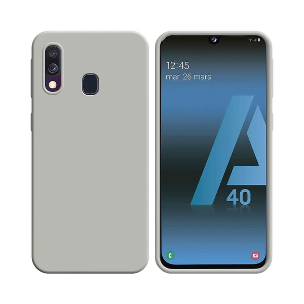 Silikonh¨¹lle kompatibel mit Samsung Galaxy A40 A405 Wei_