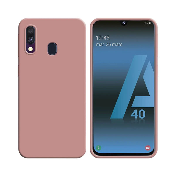 Silikonh¨¹lle kompatibel mit Samsung Galaxy A40 A405 Rosa