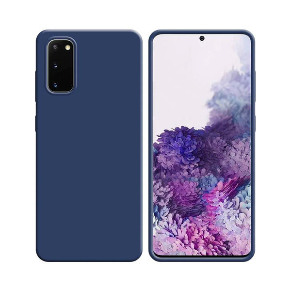 Silikonh¨¹lle kompatibel mit Samsung Galaxy S20 G980 & S20 5G G981, Marineblau