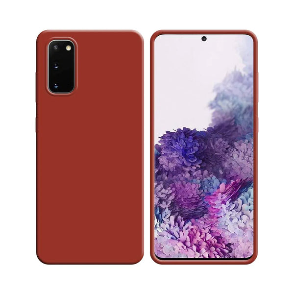 Silikonh¨¹lle kompatibel mit Samsung Galaxy S20 G980 & S20 5G G981 Rot