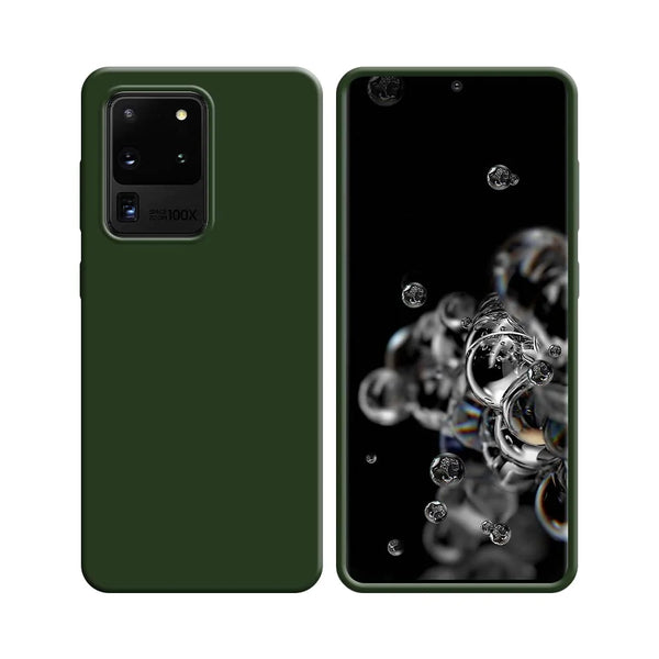 Silikonh¨¹lle kompatibel mit Samsung Galaxy S20 Ultra G988 Dunkelgr¨¹n