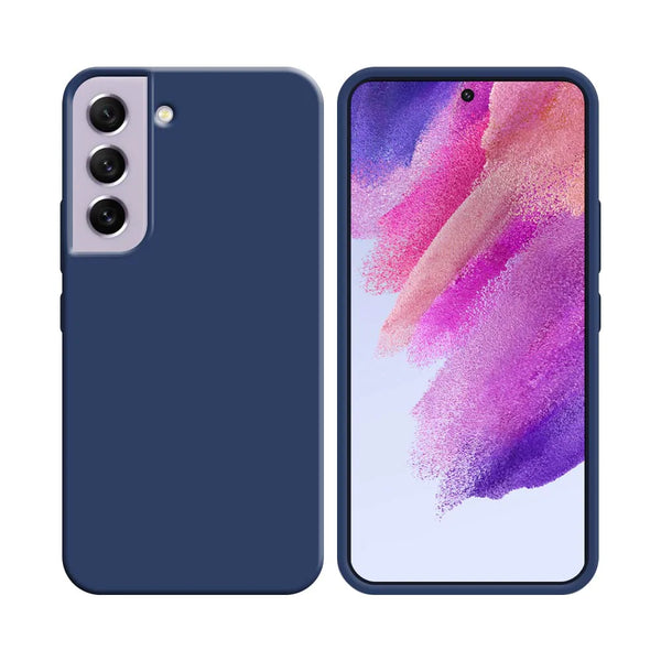 Silikonh¨¹lle kompatibel mit Samsung Galaxy S21 FE G990 Marineblau