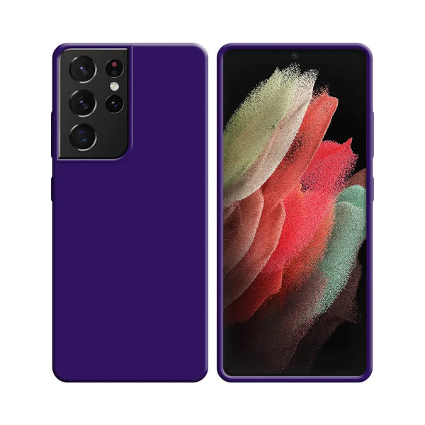 Silikonh¨¹lle kompatibel mit Samsung Galaxy S21 Ultra 5G G998 Lila