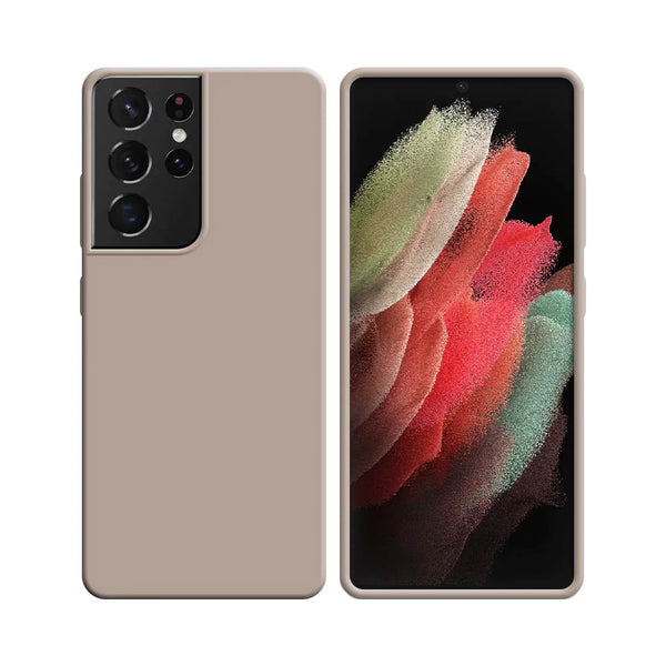 Silikonh¨¹lle kompatibel mit Samsung Galaxy S21 Ultra 5G G998 Ros¨¦gold