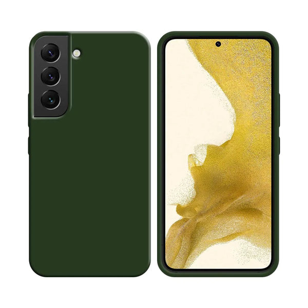Silikonh¨¹lle kompatibel mit Samsung Galaxy S22 S901 Dunkelgr¨¹n
