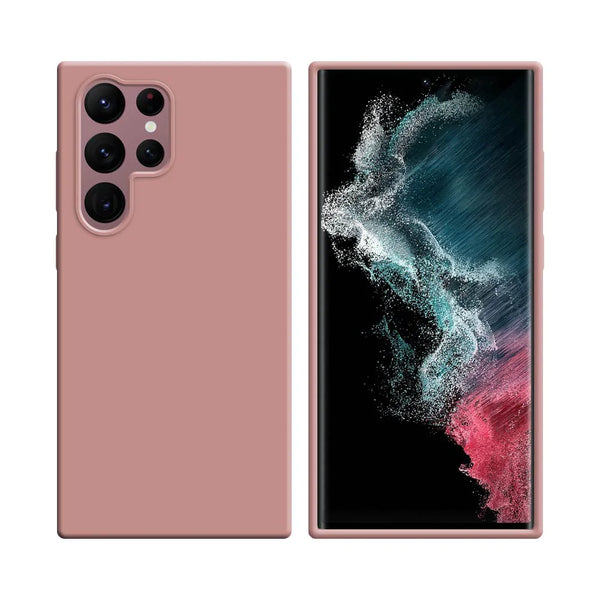Silikonh¨¹lle kompatibel mit Samsung Galaxy S22 Ultra S908 Rosa