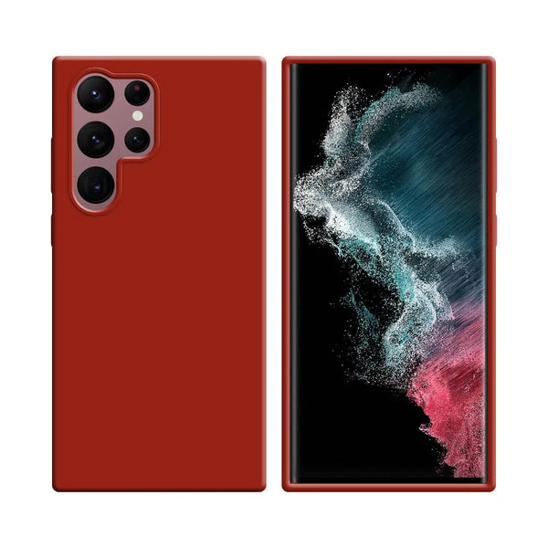 Silikonh¨¹lle kompatibel mit Samsung Galaxy S22 Ultra S908 Rot