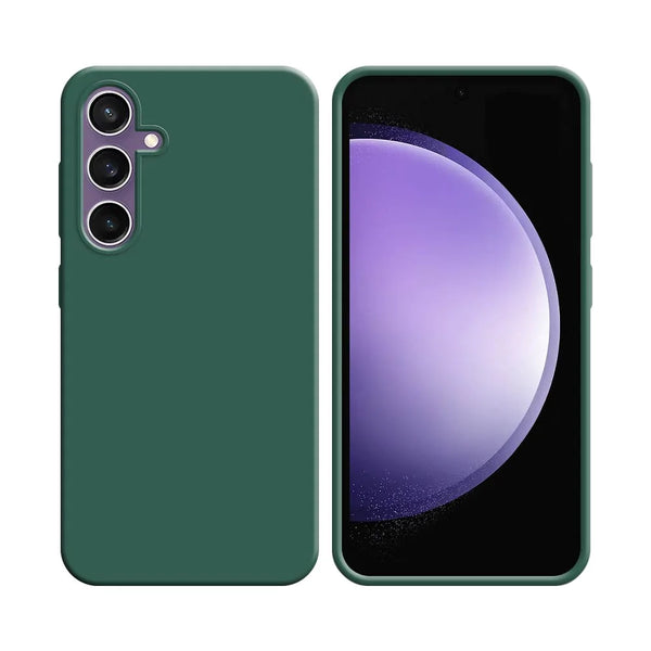 Silikonh¨¹lle kompatibel mit Samsung Galaxy S23 FE S711B Dunkelgr¨¹n