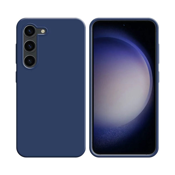 Silikonh¨¹lle kompatibel mit Samsung Galaxy S23 Plus 5G S916, Marineblau