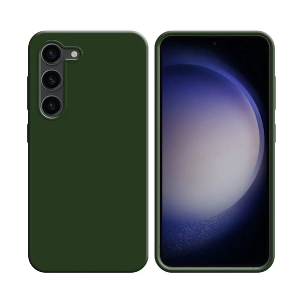 Silikonh¨¹lle kompatibel mit Samsung Galaxy S23 Plus 5G S916 Dunkelgr¨¹n