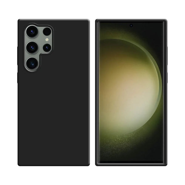 Silikonh¨¹lle kompatibel mit Samsung Galaxy S23 Ultra 5G S918 Schwarz