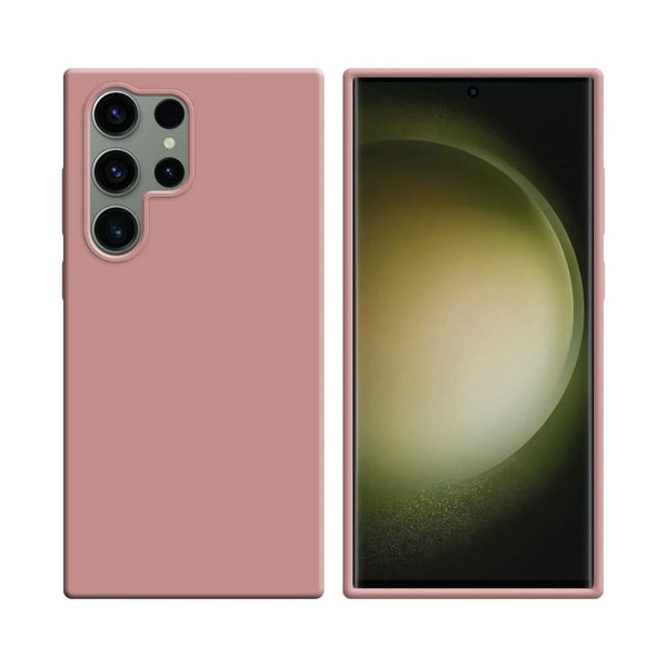 Silikonh¨¹lle kompatibel mit Samsung Galaxy S23 Ultra 5G S918 Rosa