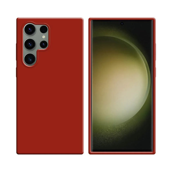 Silikonh¨¹lle kompatibel mit Samsung Galaxy S23 Ultra 5G S918 Rot