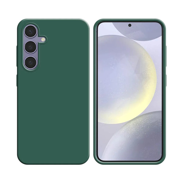 Silikonh¨¹lle kompatibel mit Samsung Galaxy S24 5G S921 Dunkelgr¨¹n