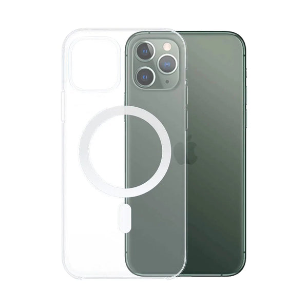 Coque Silicone MagSafe Compatible pour Apple iPhone 11 Pro Transparent