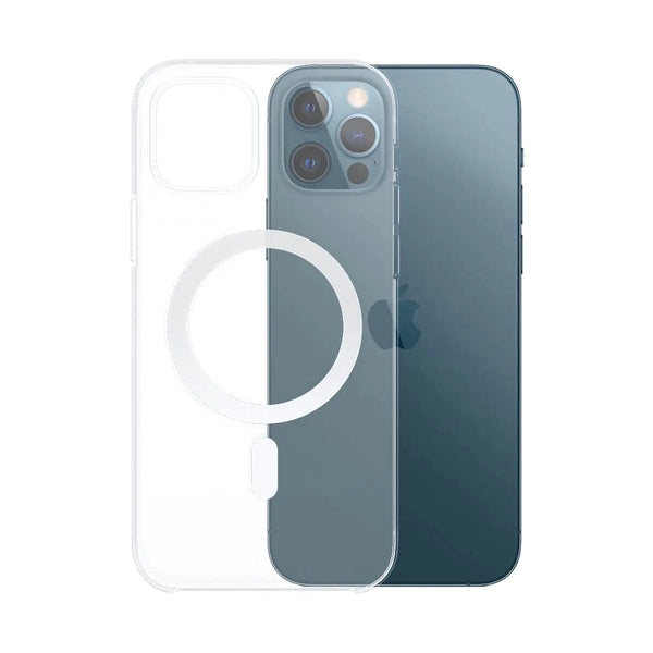 Coque Silicone MagSafe Compatible pour Apple iPhone 12 iPhone 12 Pro Transparent