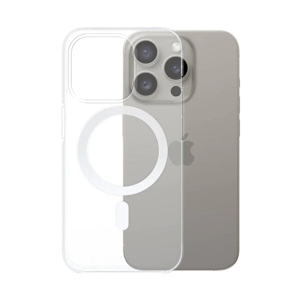 Coque Silicone MagSafe Compatible pour Apple iPhone 16 Pro Transparent