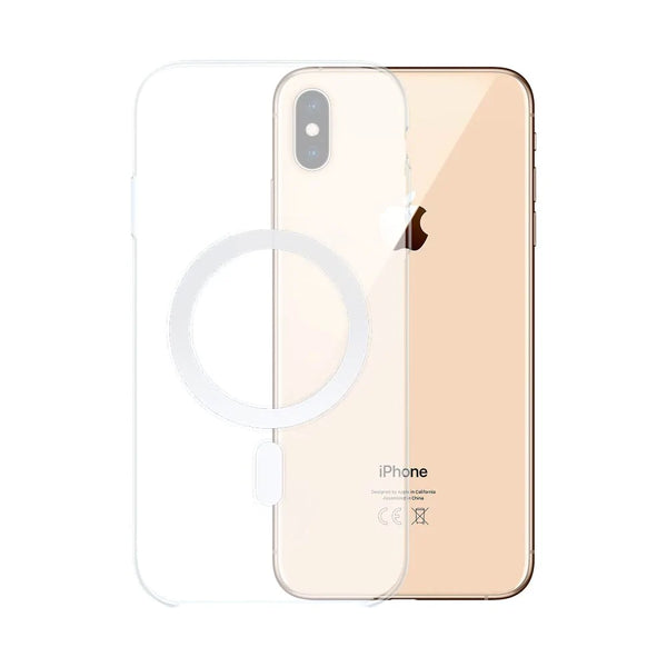 Coque Silicone MagSafe Compatible pour Apple iPhone XS Max Transparent
