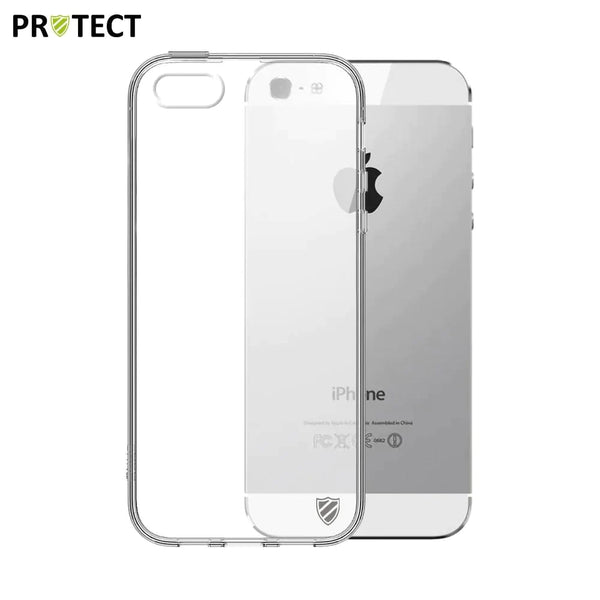 Coque Silicone PROTECT pour Apple iPhone 5 iPhone 5S iPhone SE (1er Gen) Transparent