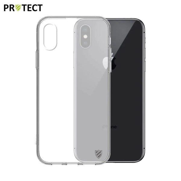 Coque Silicone PROTECT pour Apple iPhone X iPhone XS Transparent