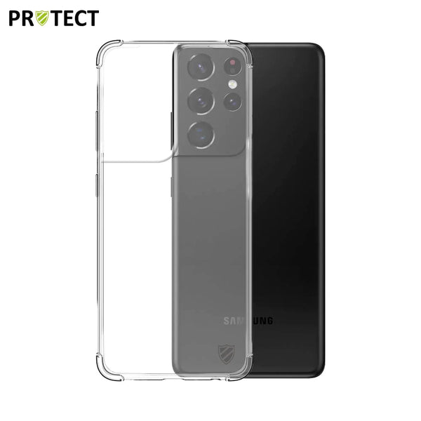 PROTECT Verst_rkte Silikonh¨¹lle f¨¹r Samsung Galaxy S21 Ultra 5G G998 Transparent