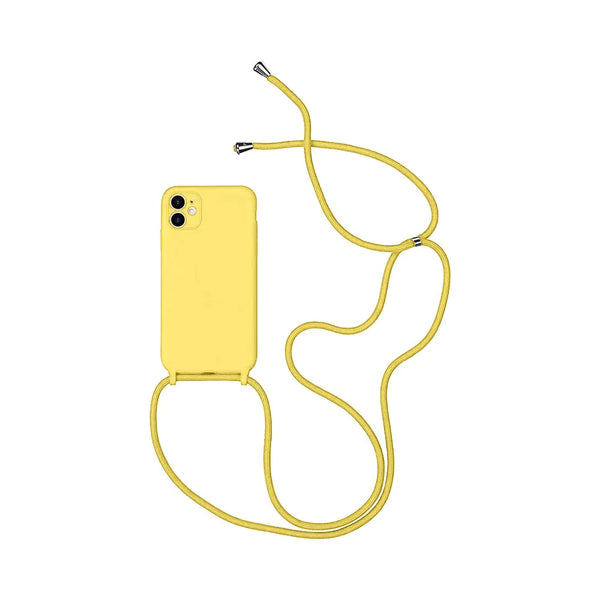 Coque Silicone avec Cordon Apple iPhone 11 (16) Jaune