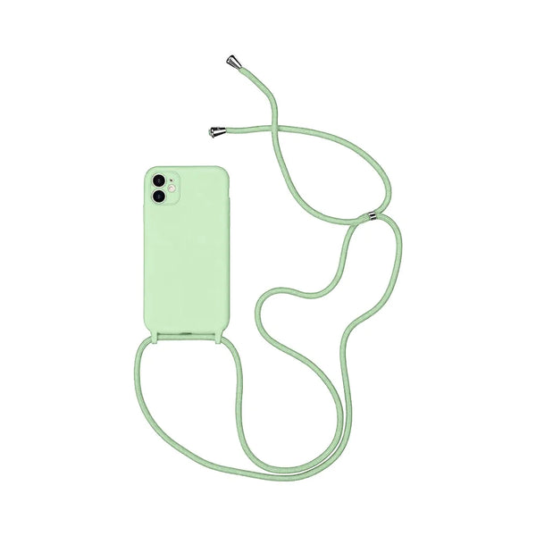 Coque Silicone avec Cordon Apple iPhone 12 (05) Vert