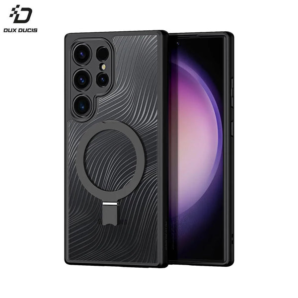 Aimo Dux Ducis Schutzh¨¹lle f¨¹r Samsung Galaxy S24 Ultra 5G S928 (mit magnetischem St_nder) Magsafe Schwarz