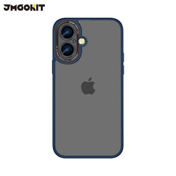 Coque de Protection Canon Lens JMGOKIT pour Apple iPhone 16 Bleu