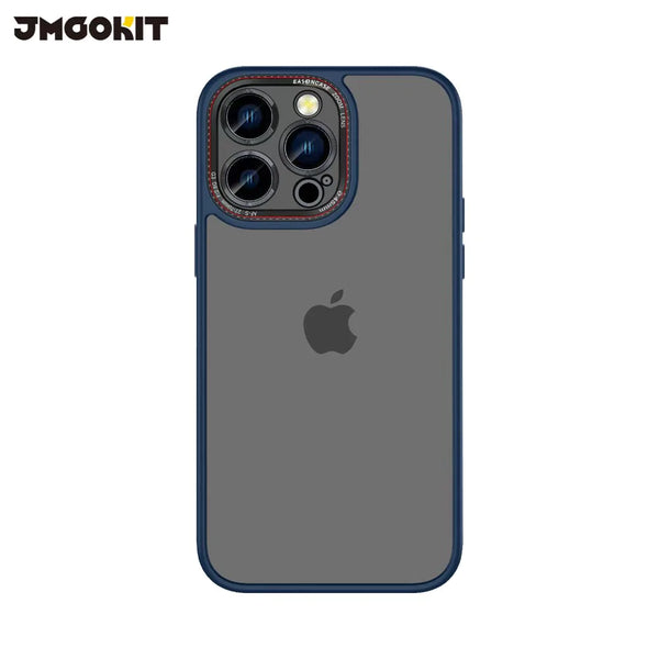 JMGOKIT Funda protectora para lente Canon para Apple iPhone 16 Pro Max Azul