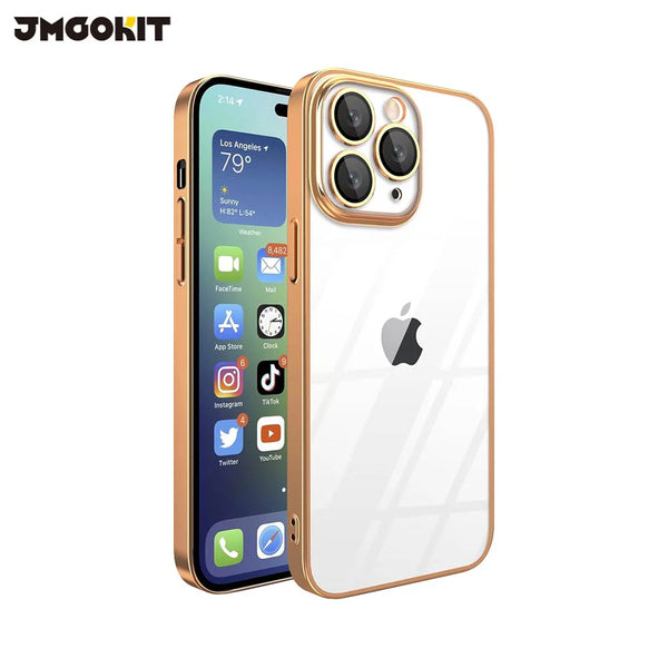 Coque de Protection Crystal Glass JMGOKIT pour Apple iPhone 11 Pro Or