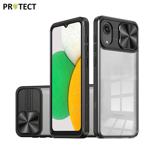 IE027 PROTECT Schutzh¨¹lle f¨¹r Samsung Galaxy A03 Core A032 Schwarz