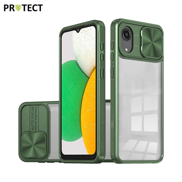 IE027 PROTECT Schutzh¨¹lle f¨¹r Samsung Galaxy A03 Core A032, Dunkelgr¨¹n