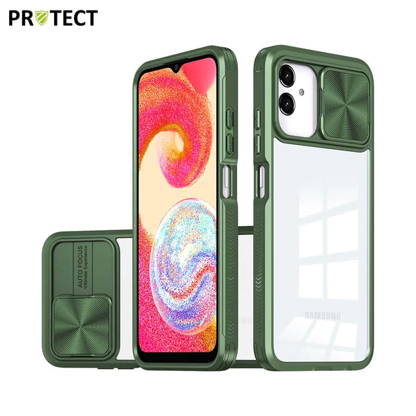 IE027 PROTECT Schutzh¨¹lle f¨¹r Samsung Galaxy A04e A042, Dunkelgr¨¹n