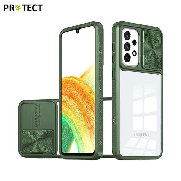 Funda protectora IE027 PROTECT para Samsung Galaxy A33 5G A336 Verde Oscuro