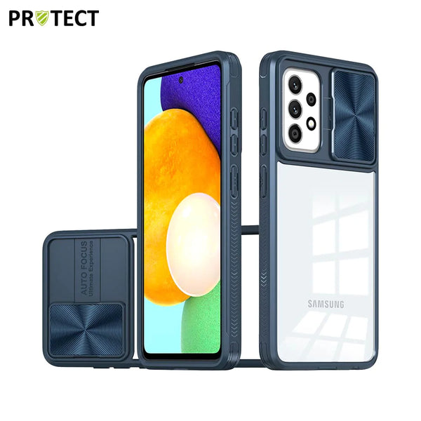 Funda protectora IE027 PROTECT para Samsung Galaxy A52 5G A526 y A52 4G A525 Azul Marino