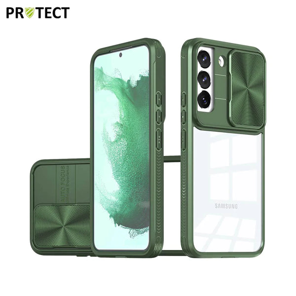 Funda protectora IE027 PROTECT para Samsung Galaxy S22 Plus S906 Verde Oscuro