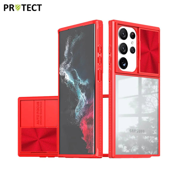 IE027 PROTECT Schutzh¨¹lle f¨¹r Samsung Galaxy S22 Ultra S908 Rot
