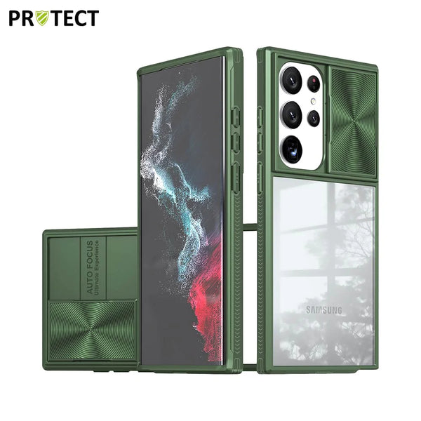 Funda protectora IE027 PROTECT para Samsung Galaxy S23 Ultra 5G S918 Verde oscuro